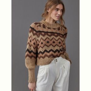 Anthropologie Carson Geometric Sweater NWT